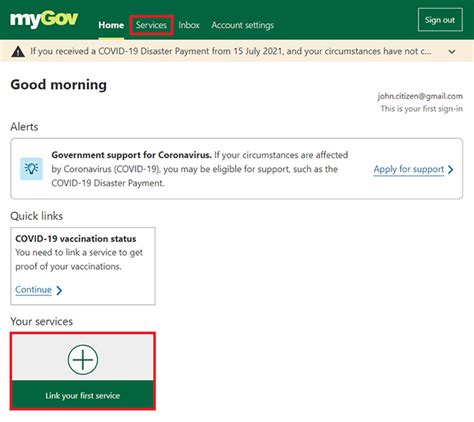 mygov link code.